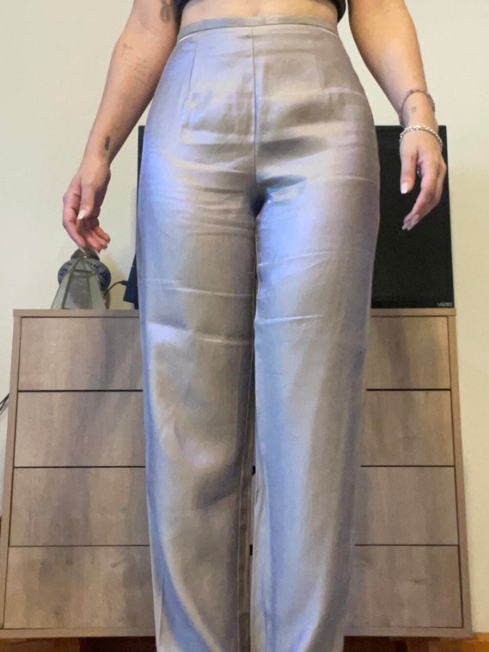 Vintage High Waisted Iridescent Pants
